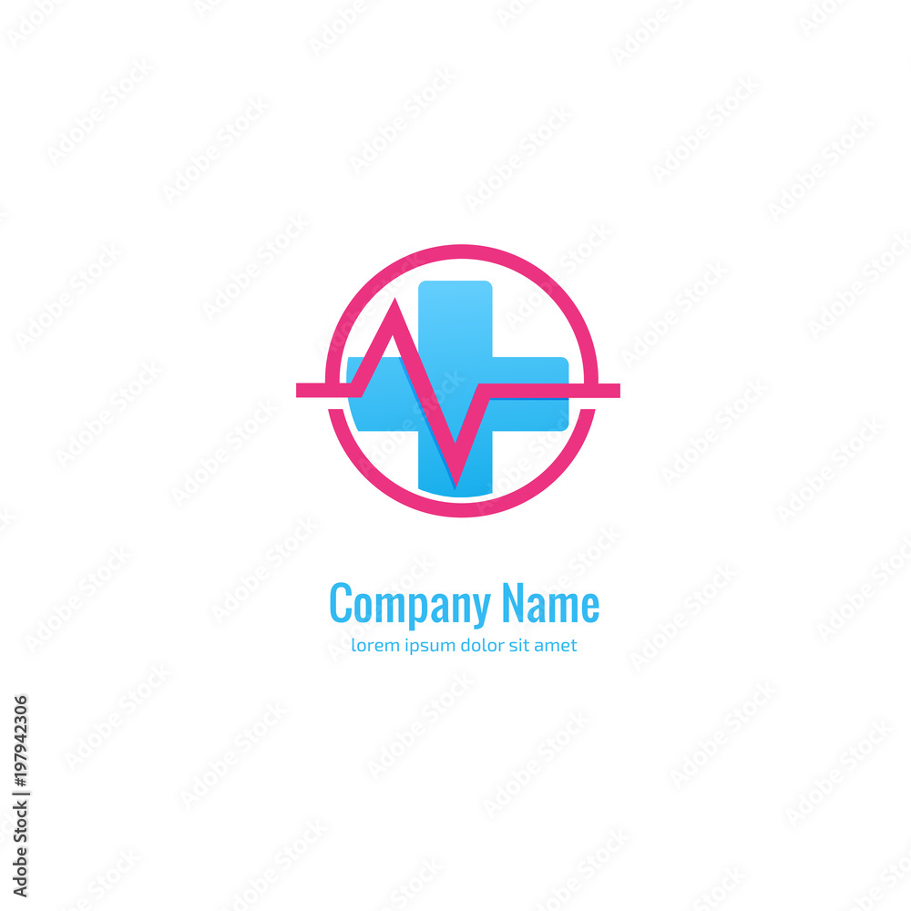 Logo design abstract medical vector template. Illustration design of logotype cross health symbol, people care sign. Logo design abstract medical vector template. Illustration design of logotype cross health symbol, people care sign.