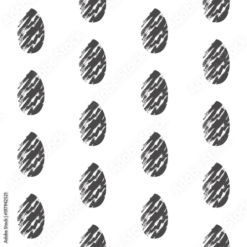 EASTER SEAMLESS VECTOR PATTERN. HAND DRAW PAINTED EGG. HOLIDAY FUNNY TEXTURE