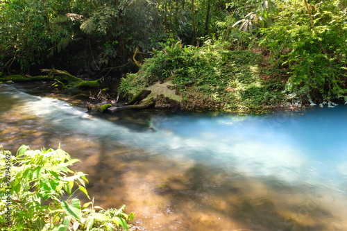 Very blue river in costa Rica