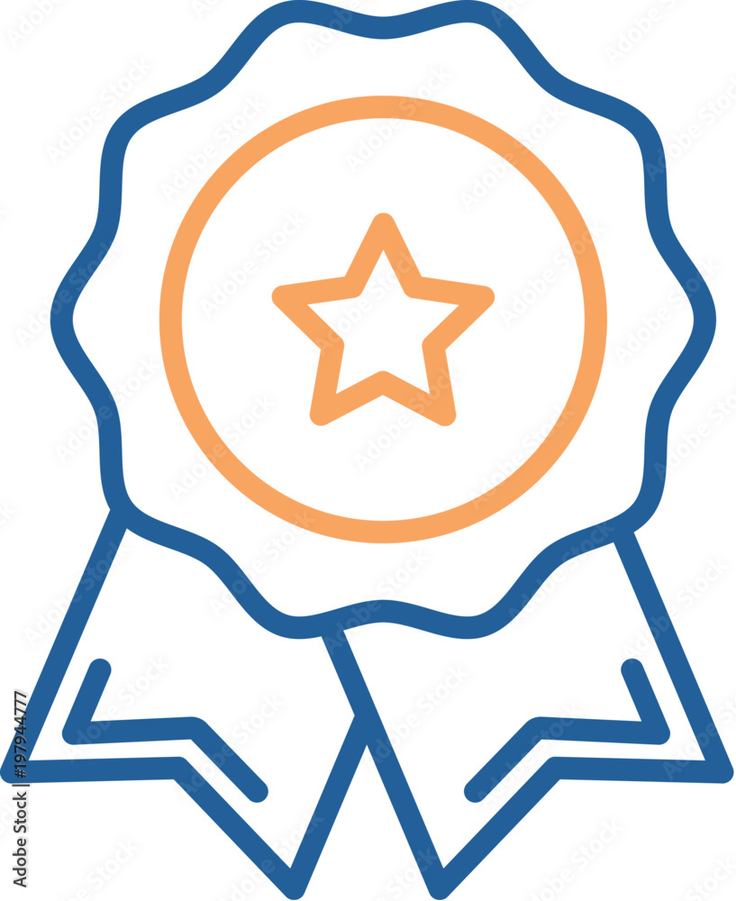 Quality premium product stamp seal. Vector trendy thin line icon illustration design Quality premium product stamp seal. Vector trendy thin line icon illustration design