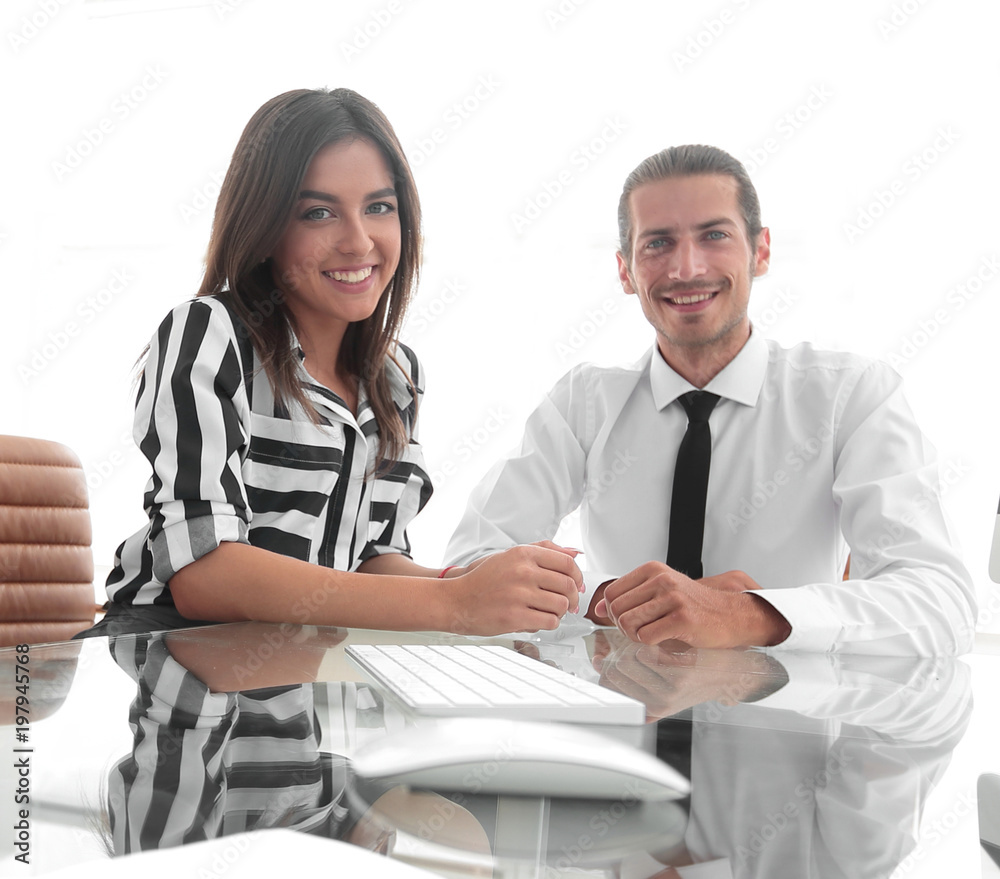 Obraz premium business team working in office.