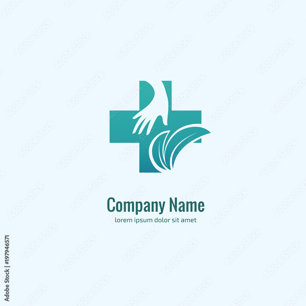 Logo design abstract medical vector template. Illustration design of logotype cross health symbol, people care sign. Logo design abstract medical vector template. Illustration design of logotype cross health symbol, people care sign.