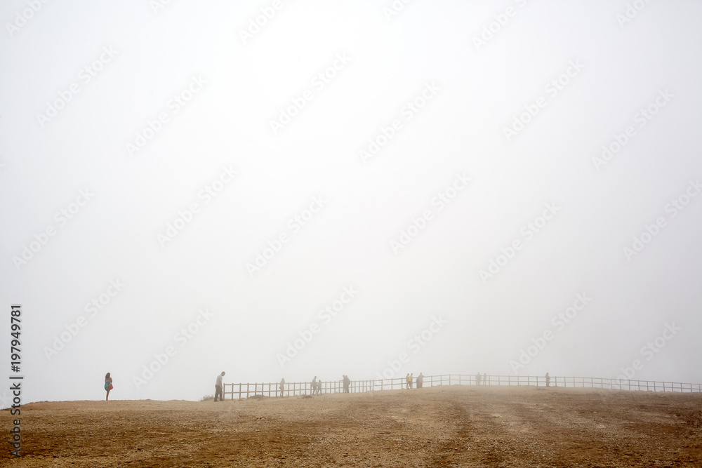 Foggy Cabo Espichel in Portugal