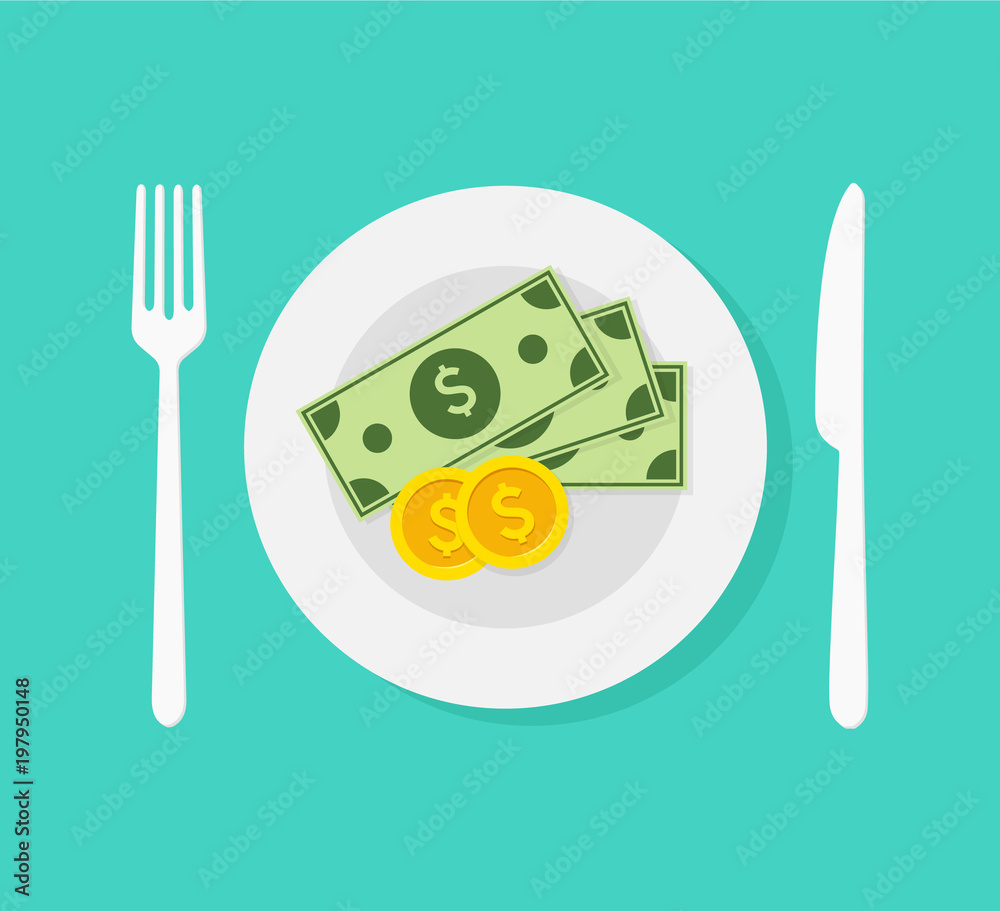 Fotografie Money in plate