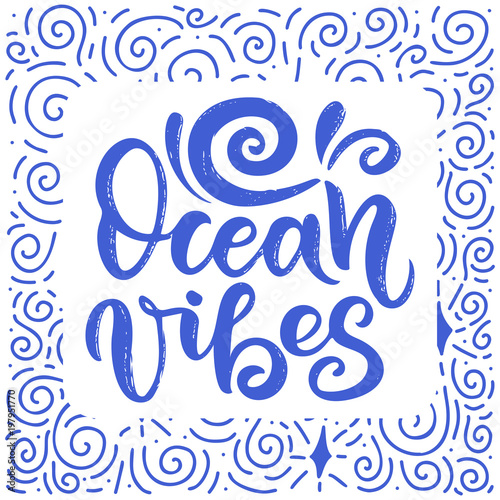 Surf lettering quote for posters, prints, cards. Surfing related textile design. Vintage illustration.