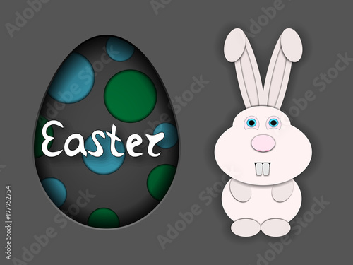 Little Easter Bunny and egg