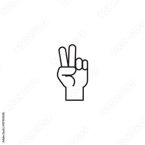 hand icon. sign design