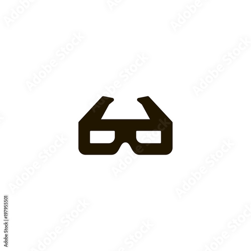 3d glasses icon. sign design
