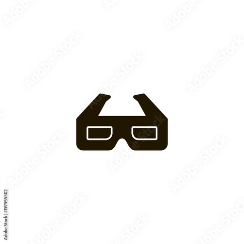 3d glasses icon. sign design