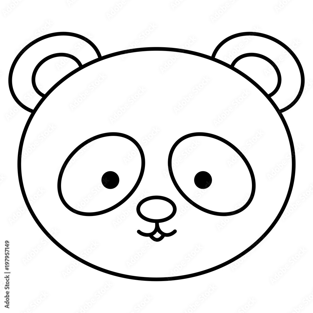 cute and tender bear panda head vector illustration design cute and tender bear panda head vector illustration design