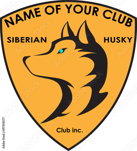 dog breeder club Siberian husky logo