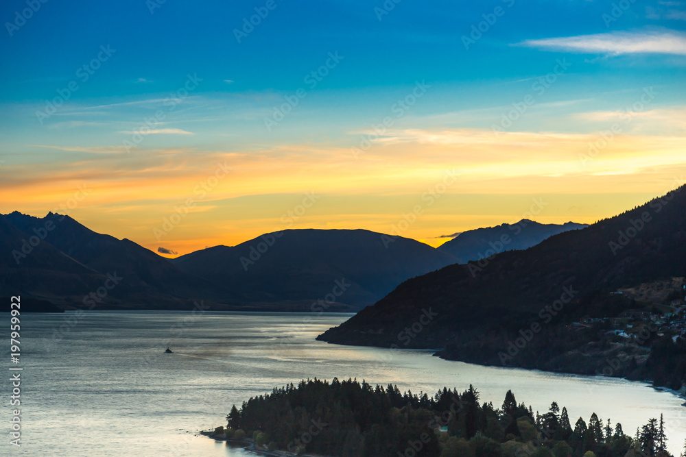 Queenstown in New Zealand. The city of adventure and nature.