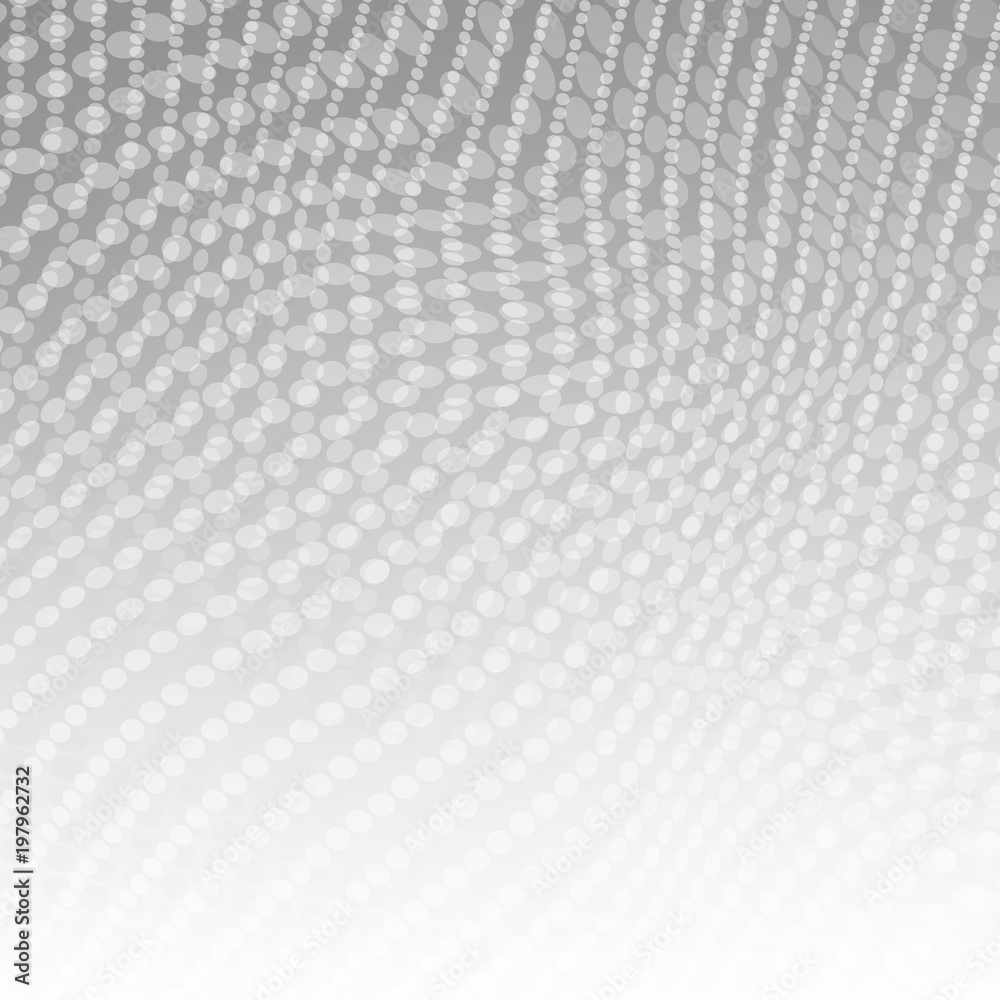 Fototapeta premium Abstract halftone dotted light grey color texture. Vector background. Modern backdrop for posters, sites, business cards, postcards, interior and cover design.
