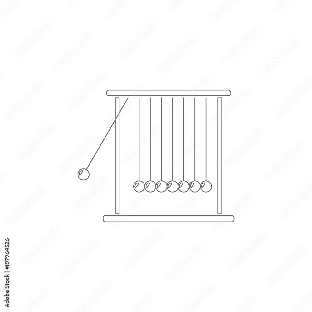 Newton pendulum icon. Simple element illustration. Newton pendulum symbol design template. Can be used for web and mobile Newton pendulum icon. Simple element illustration. Newton pendulum symbol design template. Can be used for web and mobile