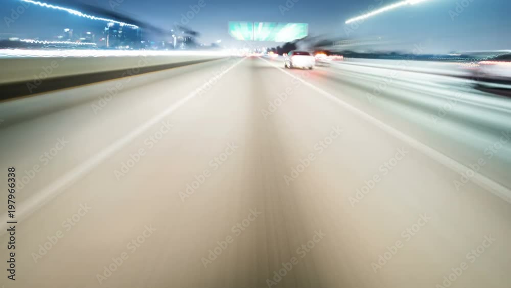 Hyperlapse Driving Los Angeles Downtown Time Lapse Hyperlapse Driving Los Angeles Downtown Time Lapse