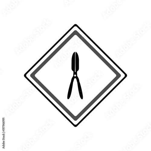 Garden pruner, agriculture tool icon