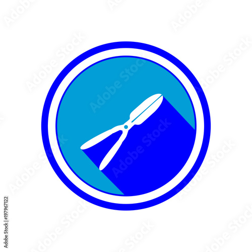 Garden pruner, agriculture tool icon