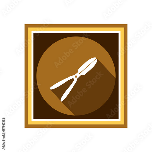 Garden pruner, agriculture tool icon