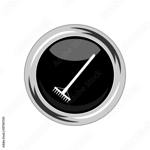 Garden rake. Vector Illustration