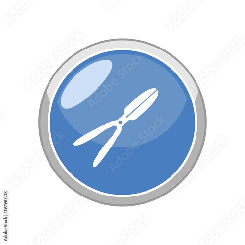 Garden pruner, agriculture tool icon
