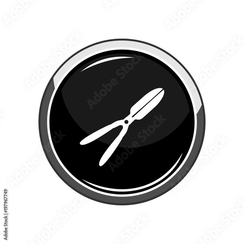 Garden pruner, agriculture tool icon