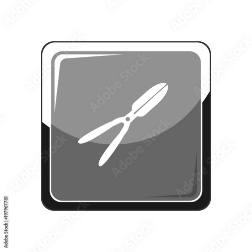 Garden pruner, agriculture tool icon