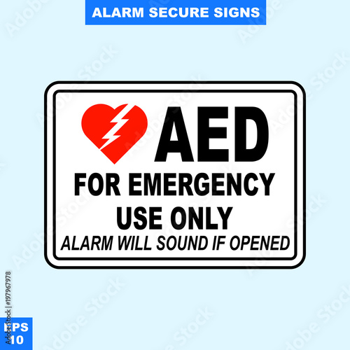 Free Download Emergency alarm and security alert signs in vector style version, easy to use and print - GFXLoad