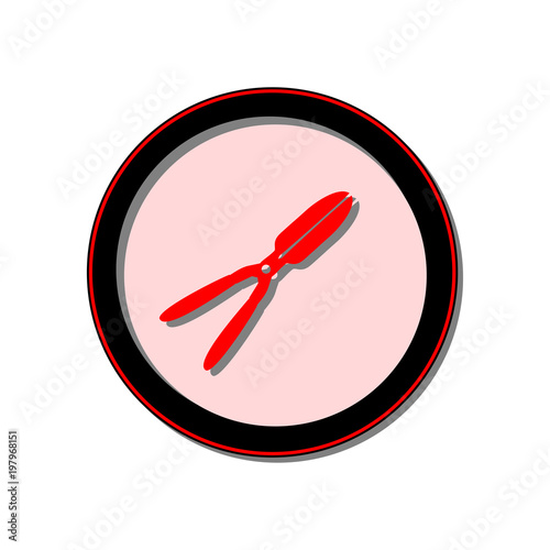 Garden pruner, agriculture tool icon