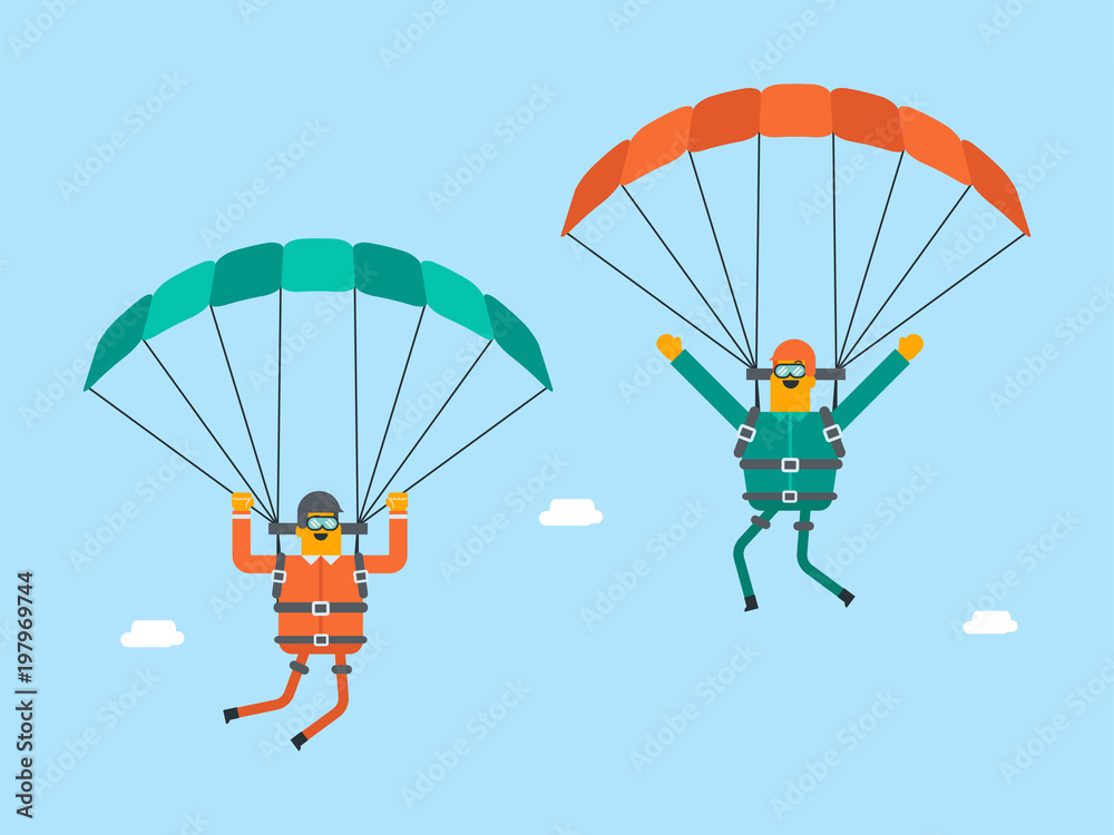 Paragliding cartoon hot sale