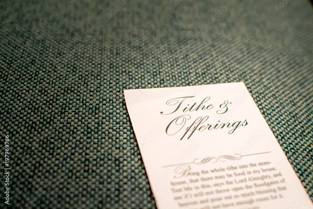 Εκτύπωση καμβά Tithes and offerings envelope