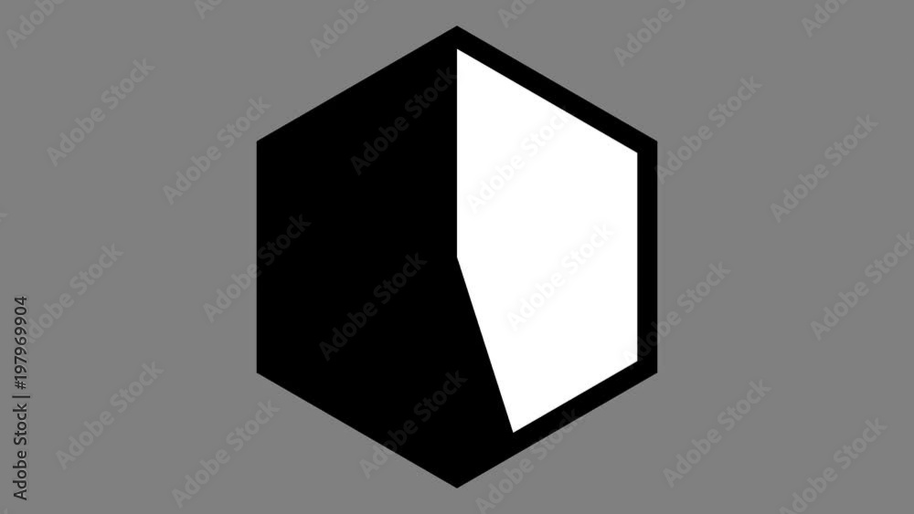 UX Hexagon Clock Loader. A 6 sided polygon shape icon with a loading ...