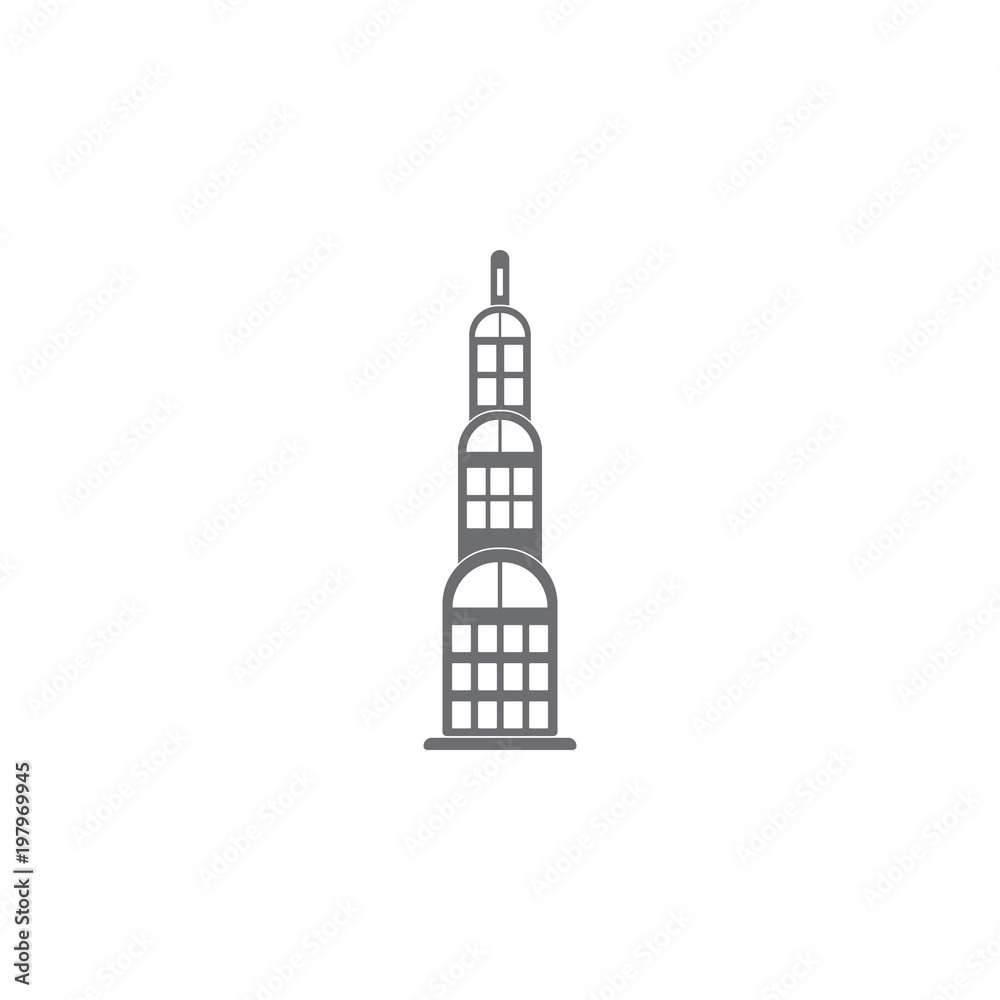 skyscraper building icon. Simple element illustration. skyscraper building symbol design template. Can be used for web and mobile
