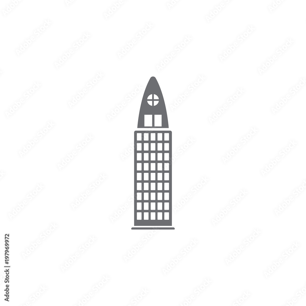skyscraper building icon. Simple element illustration. skyscraper building symbol design template. Can be used for web and mobile