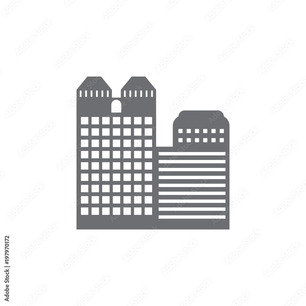 city building icon. Simple element illustration. city building symbol design template. Can be used for web and mobile