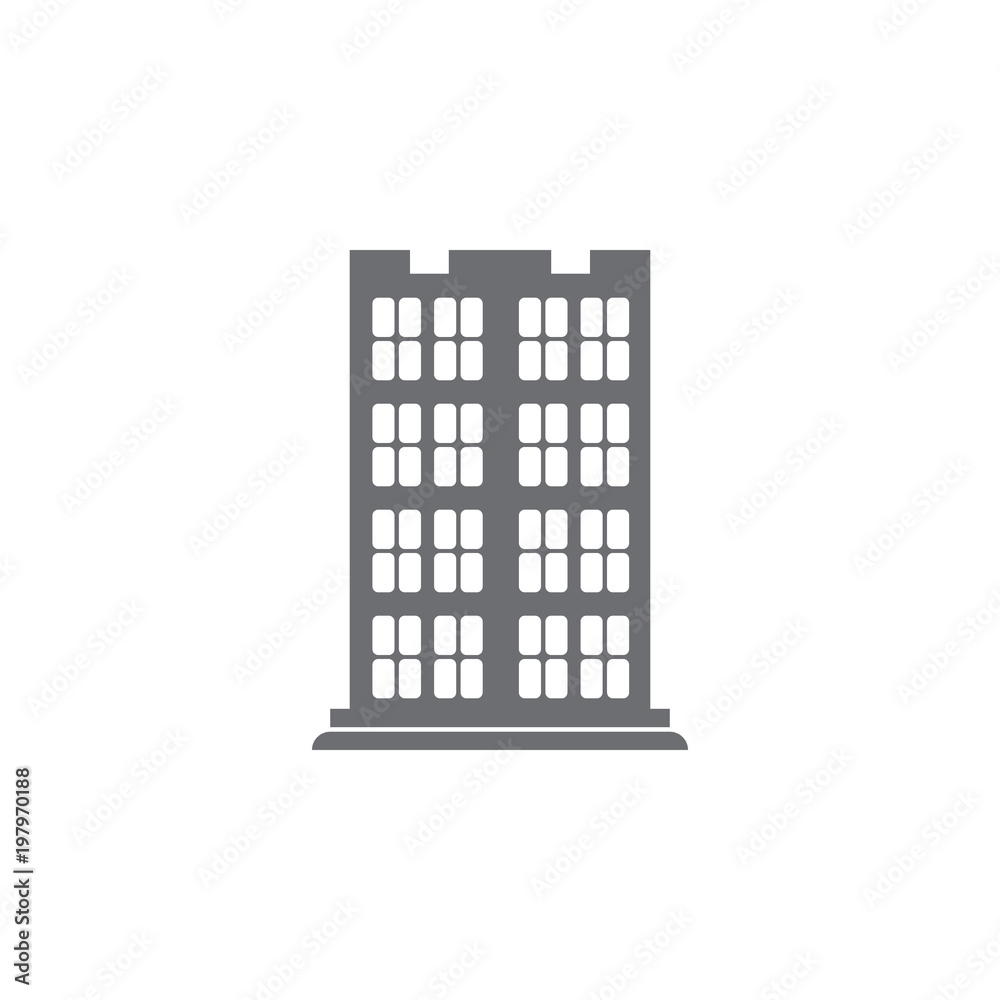 residential building icon. Simple element illustration. residential building symbol design template. Can be used for web and mobile