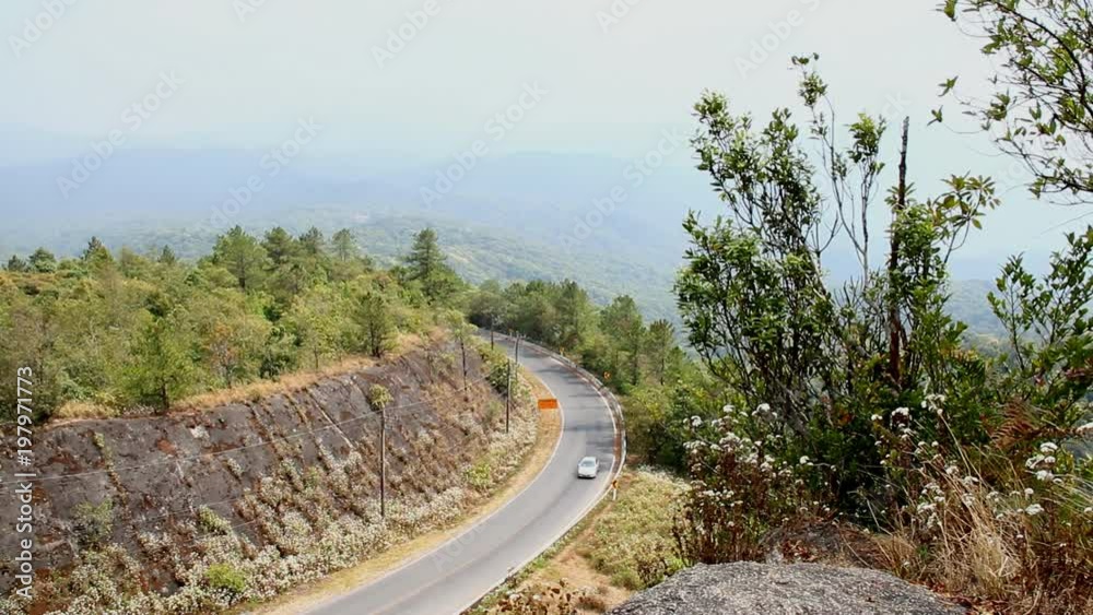 Road view on doi inthanon mountain , chiangmai Thailand Road view on doi inthanon mountain , chiangmai Thailand