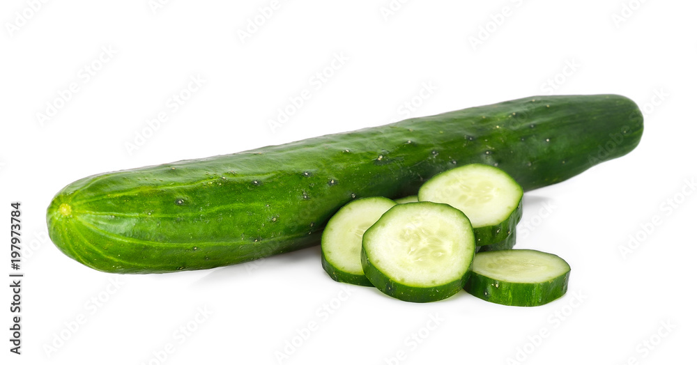 Cucumber isolated on the white background Cucumber isolated on the white background