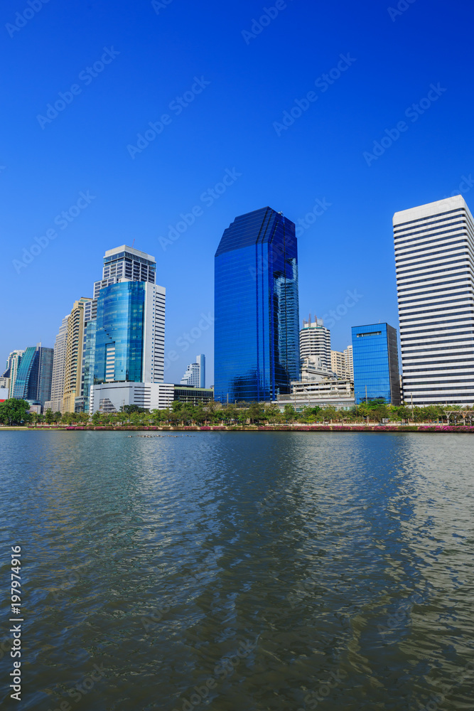 city view at Benjakitti Park, Bangkok, Thailand city view at Benjakitti Park, Bangkok, Thailand