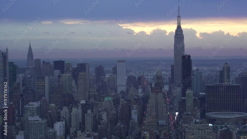 New York City aerial view of Midtown Manhattan from the Hudson River ...