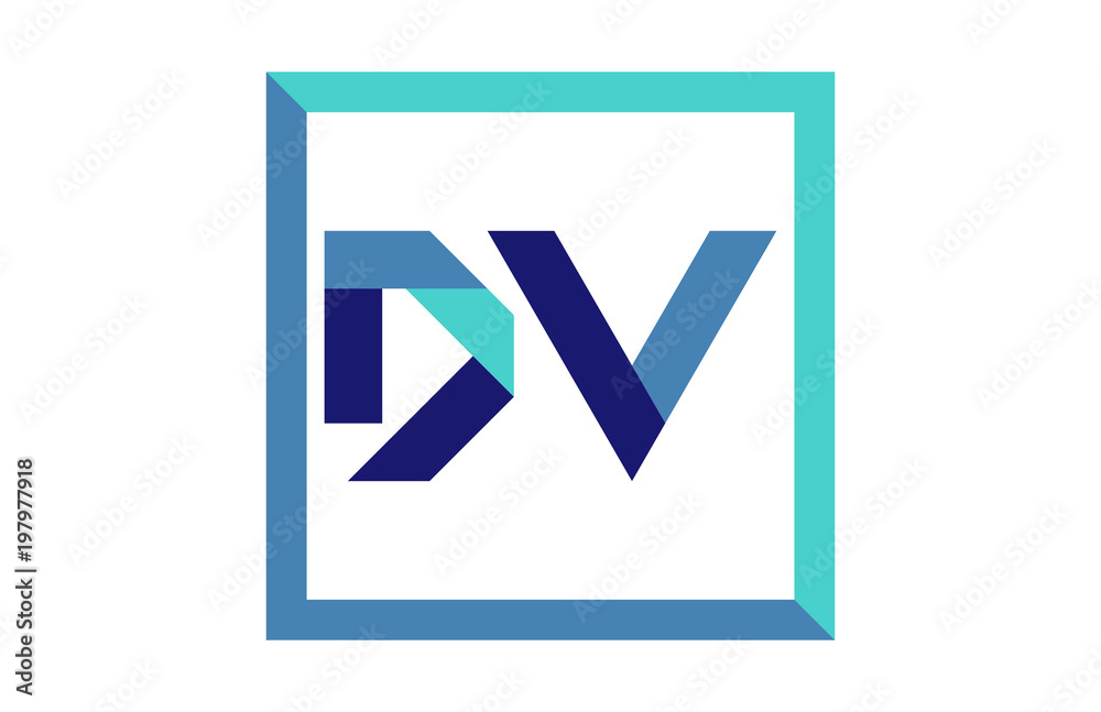 DV Square Ribbon Letter Logo DV Square Ribbon Letter Logo