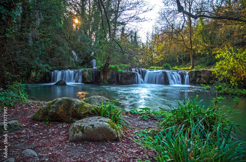 Waterfalls of Monte Gelato in the Regional park of Valle del Treja (Mazzano Romano, province of Rome, Italy) photo