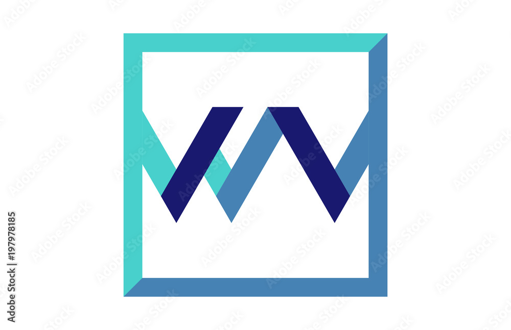 WV Square Ribbon Letter Logo WV Square Ribbon Letter Logo