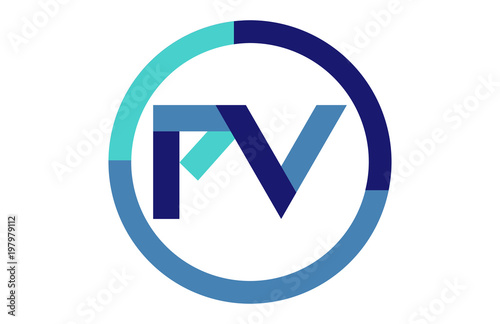 PV Global Blue Ribbon letter Logo