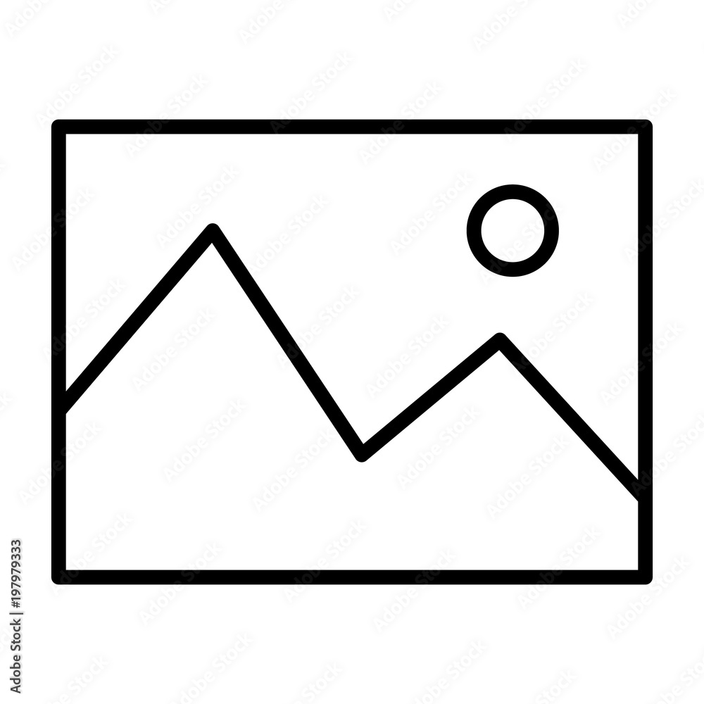 Picture Line Icon. Vector Simple Minimal 96x96 Pictogram Picture Line Icon. Vector Simple Minimal 96x96 Pictogram