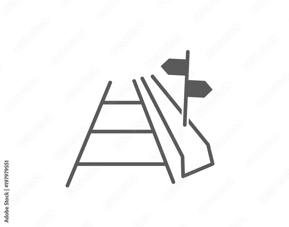 Rail line line icon Rail line line icon