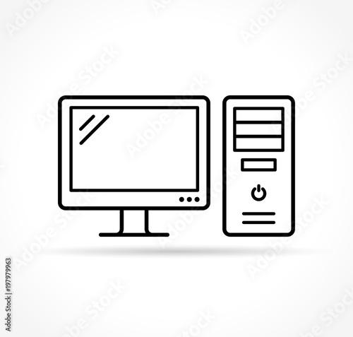 computer icon on white background