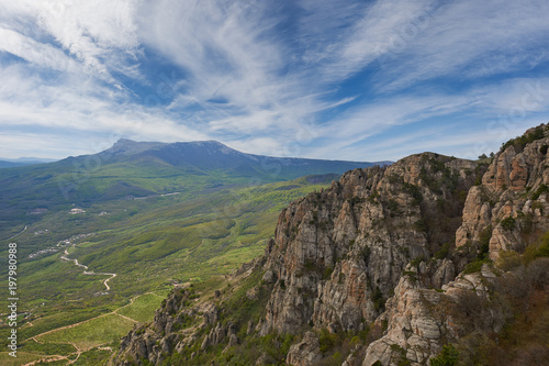 Summer landscape of the southern Crimea RUSSIA.