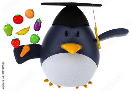 Fun penguin - 3D Illustration