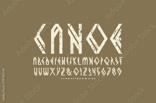 Decorative geometric sans serif font