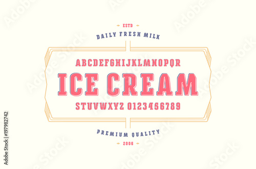Decorative serif font with rounded corners
